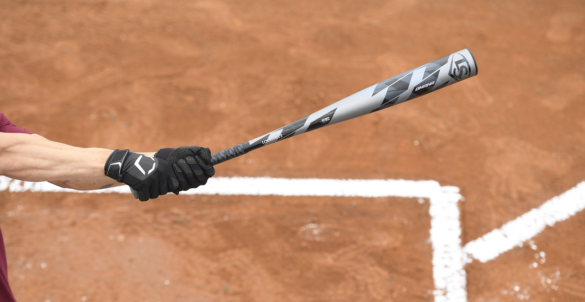 Louisville Slugger bat on field