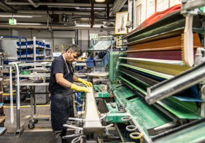 Atomic skis are assembled by hand