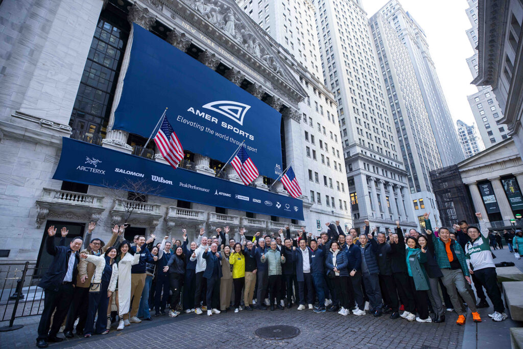 The New York Stock Exchange welcomes executives and guests of Amer Sports
