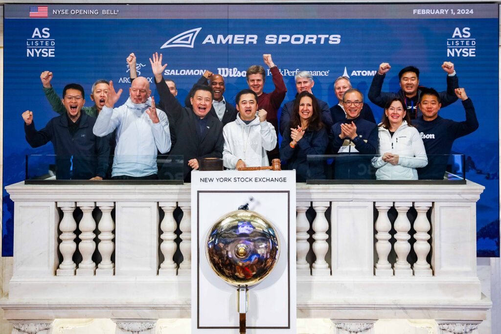 Amer Sports executives ring the NYSE Opening Bell