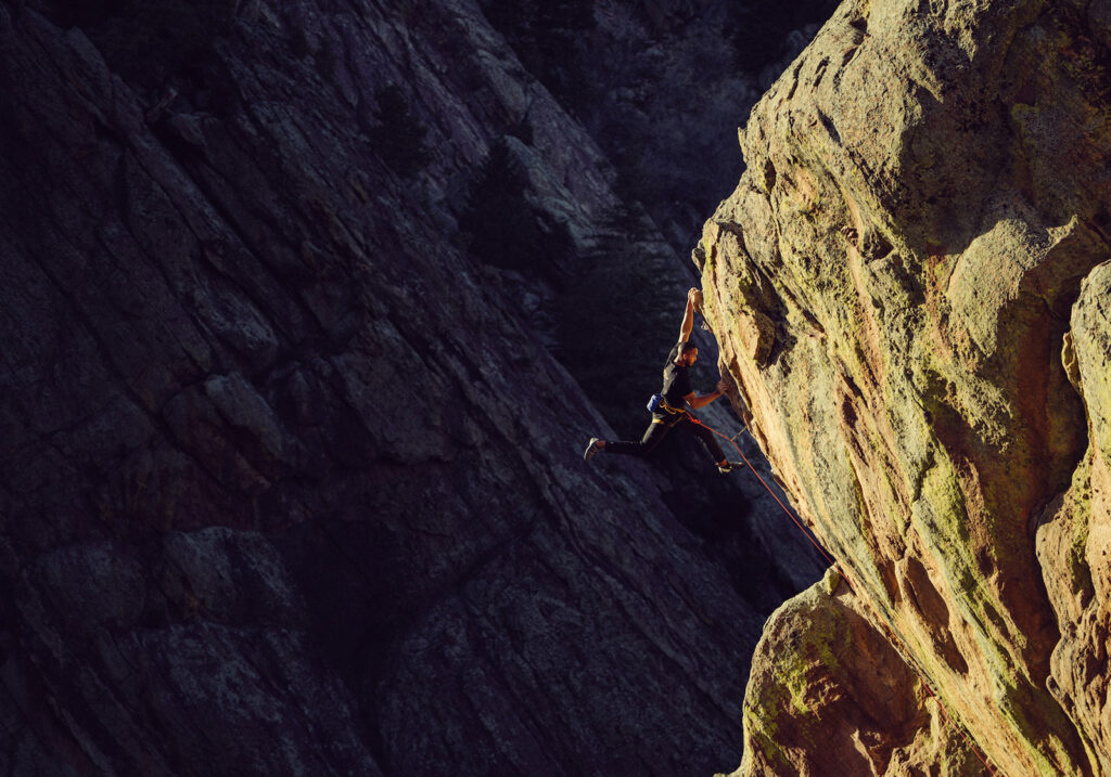 Kai Lightner climbing