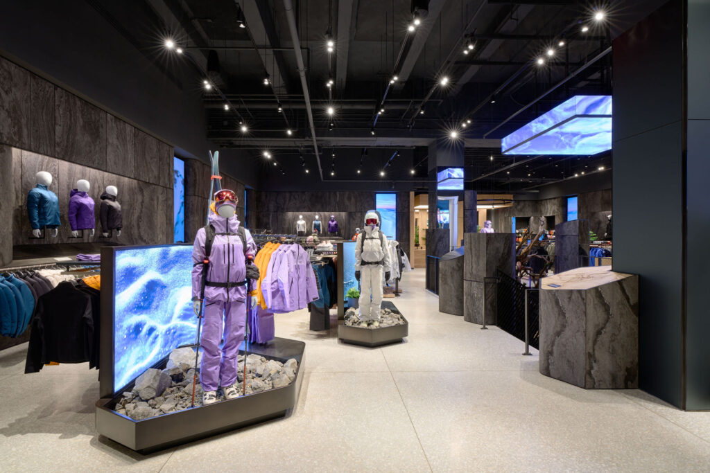 Entry view of Arc'teryx Rockefeller store.