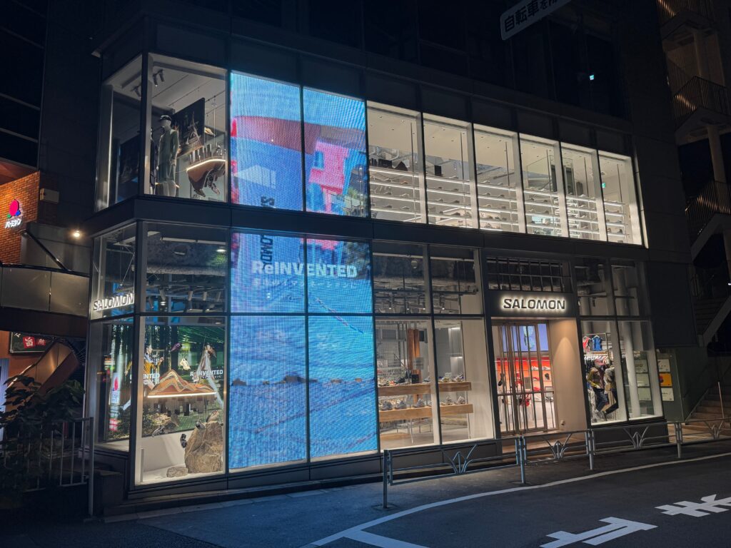 Facade of Salomon Shibuya store in Tokyo.