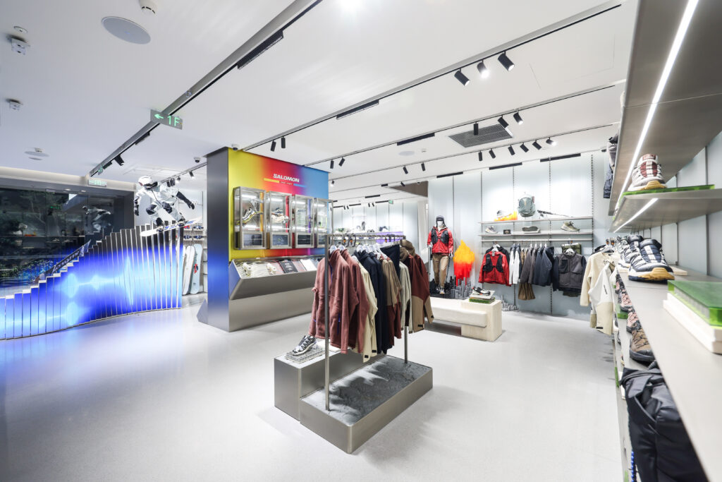 Interior of Salomon Xintiandi store in Shanghai.